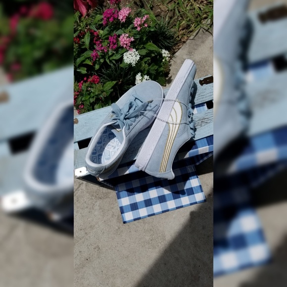 Puma suede Vasity Shoes blue sz8 - Picture 4 of 7